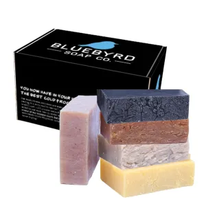 Bluebyrd Organic Soap Bars - 5 PCS Natural Bar Soap Gift Set of 5 | Pure Essential Oil, Vegan & Organic Ingredients | Spa Gifts for Women & Men - Body & Face Soap Bar (Organic)