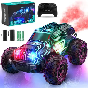 BLUEJAY 2.4GHz High Speed RC Car, Offroad Monster Hobby Racing Car with LED Colorful Bodylight and Rechargeable Battery, Kids Toy Gifts 3-8 Years