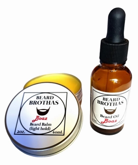 Boaz Scent Beard Oil and Balm Set - Condition and Style Your Beard with All-Natural Ingredients