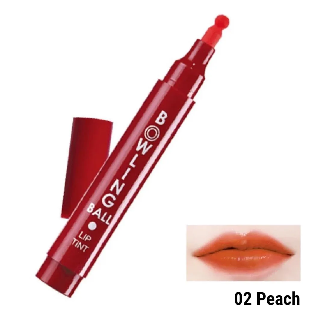 Bowling Ball Roll-On Lip Tint – Long-Lasting Moisturizing Lip Color with Lightweight Non-Sticky Finish (02 Peach)