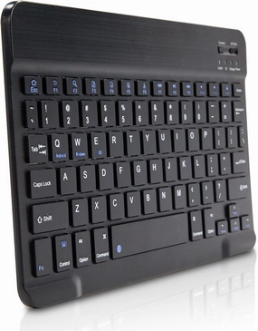 BoxWave Keyboard Compatible with Prestigio Muze 4231 - SlimKeys Bluetooth Keyboard, Portable Thin with Chiclet-Style Keys - Jet Black