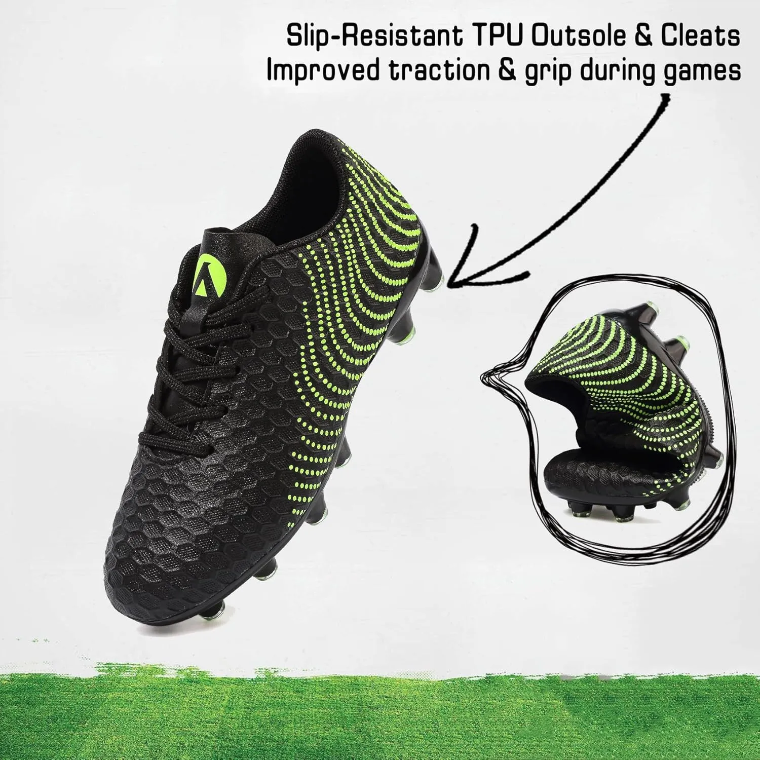 Boys Girls Soccer Cleats Kids Youth Firm Groud Soccer Shoes Athletic Outdoor Trainning Football Shoes Cleats