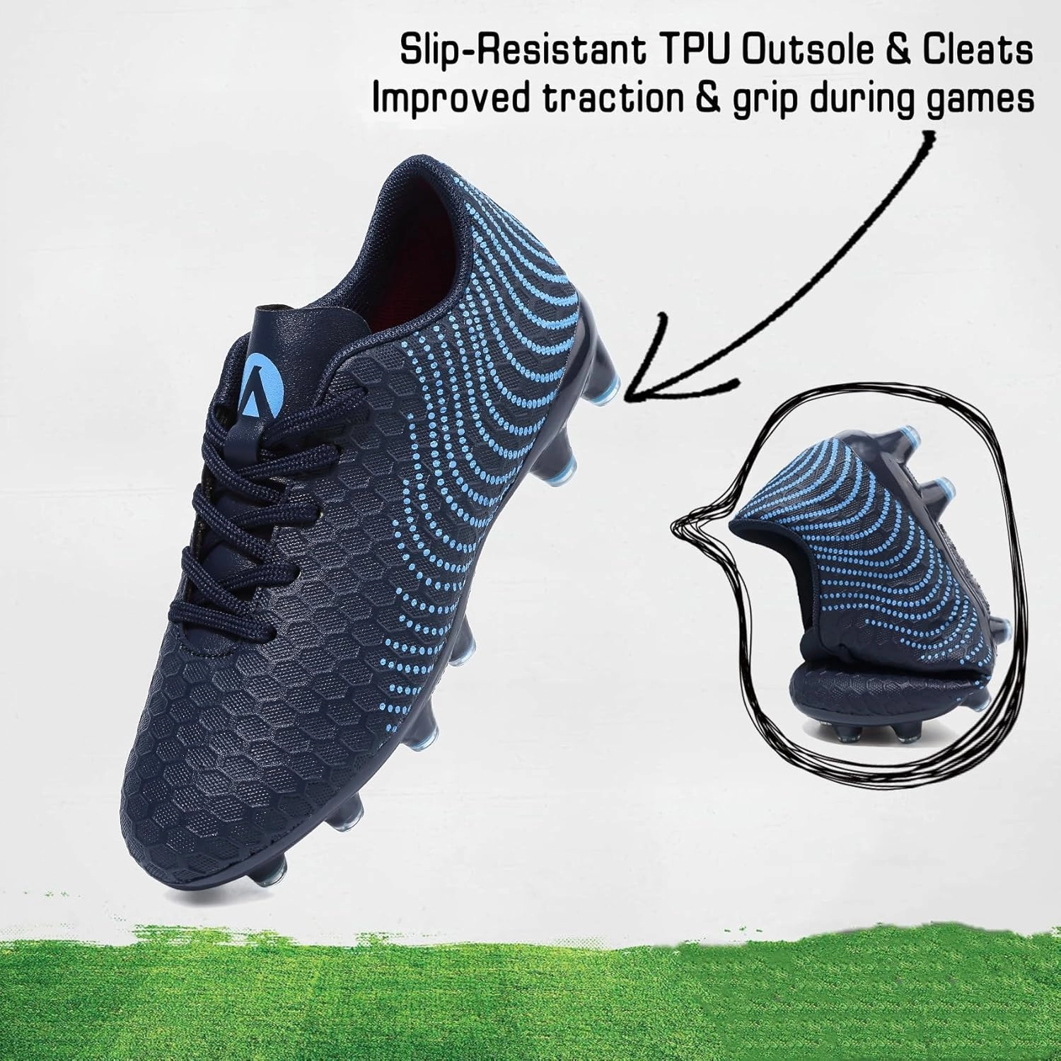 Boys Girls Soccer Cleats Kids Youth Firm Groud Soccer Shoes Athletic Outdoor Trainning Football Shoes Cleats