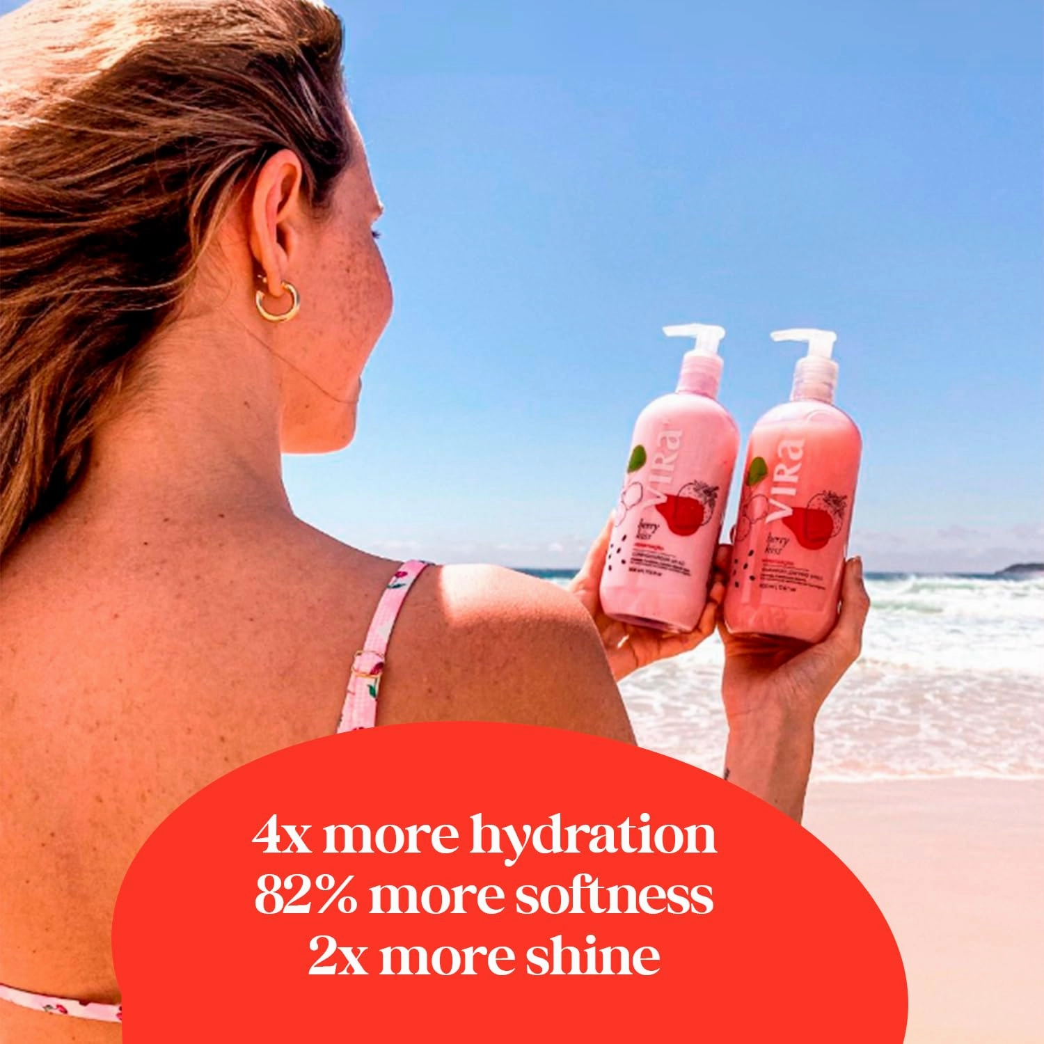 Brazilian Shampoo and Conditioner Set, All Hair Types, Deep Moisturizing & Nourishment Treatment, Extra Glow, Hydrating, Strawberry & Raspberry 17.6 Fl Oz Each
