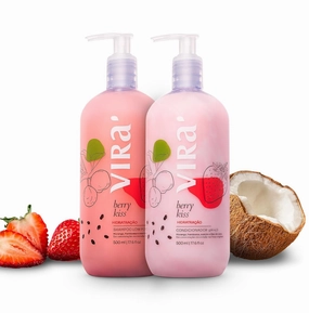 Brazilian Shampoo and Conditioner Set, All Hair Types, Deep Moisturizing & Nourishment Treatment, Extra Glow, Hydrating, Strawberry & Raspberry 17.6 Fl Oz Each