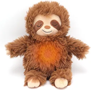 Breathing Stuffed Animal Sloth Plush 11.8 inch Calming Soothers Toy Sleep Heartbeat Plush for Anxiety with Music Lights and Rhythmic Breathing Relaxation