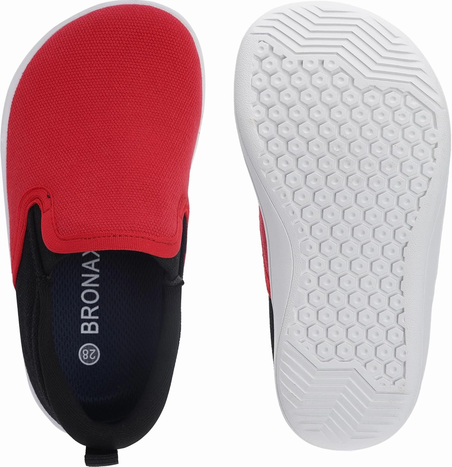 BRONAX X WHITIN Toddler/Little Kid Wide Toe Box Barefoot Shoes | Minimalist Sneakers for Boys/Girls | Zero Drop