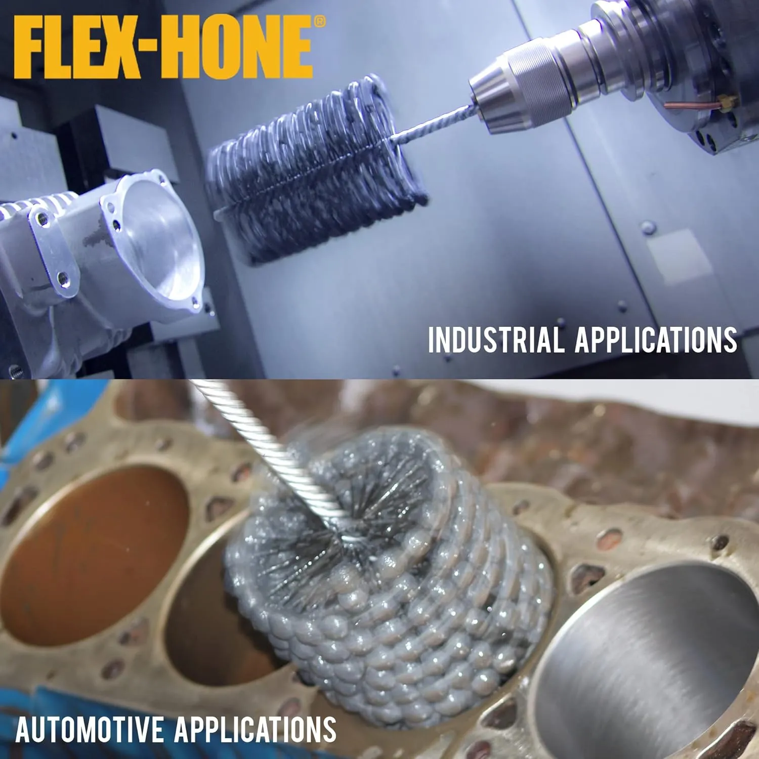 Brush Research GB41824 FLEX-HONE®, 4-1/8" (105mm) Diameter, 240 Grit, Silicon Carbide, For Mild Steel, Stainless Steel, Cast Iron and Softer Ferrous Materials