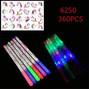 Bulk Flashing Light Up Unicorn Wands For Kids Toy - Assorted