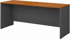 Bush Business Furniture Series C 72W x 24D Credenza Desk in Natural Cherry