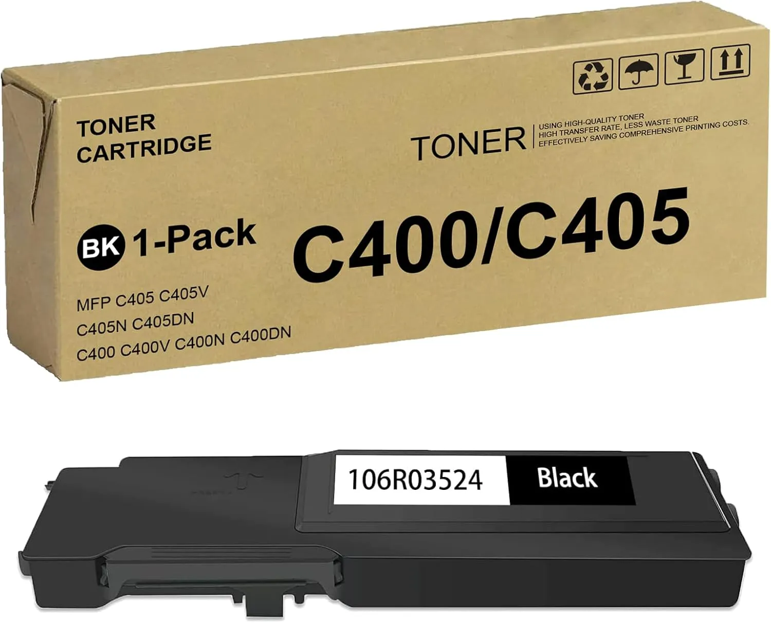 C400 C405 106R03524 Black 10,500 Pages Extra High Yield Toner Cartridge Replacement for Xerox VersaLink C400 C405 C400D C400DN MFP C405 C405N C405DN