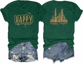 Camping Shirts Hiking Adventure T-Shirt: Camper Gifts Tops Women Vintage Mountain Nature Graphic Tees Short Sleeve Outfit