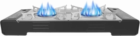 Camping Stove 2 Burners, 2500W Portable Gas stove with Baking Pan and Storage Case, Double Auto Ignition Camping Burner for Camping Trips, Gatherings, or Other Outdoor Cooking