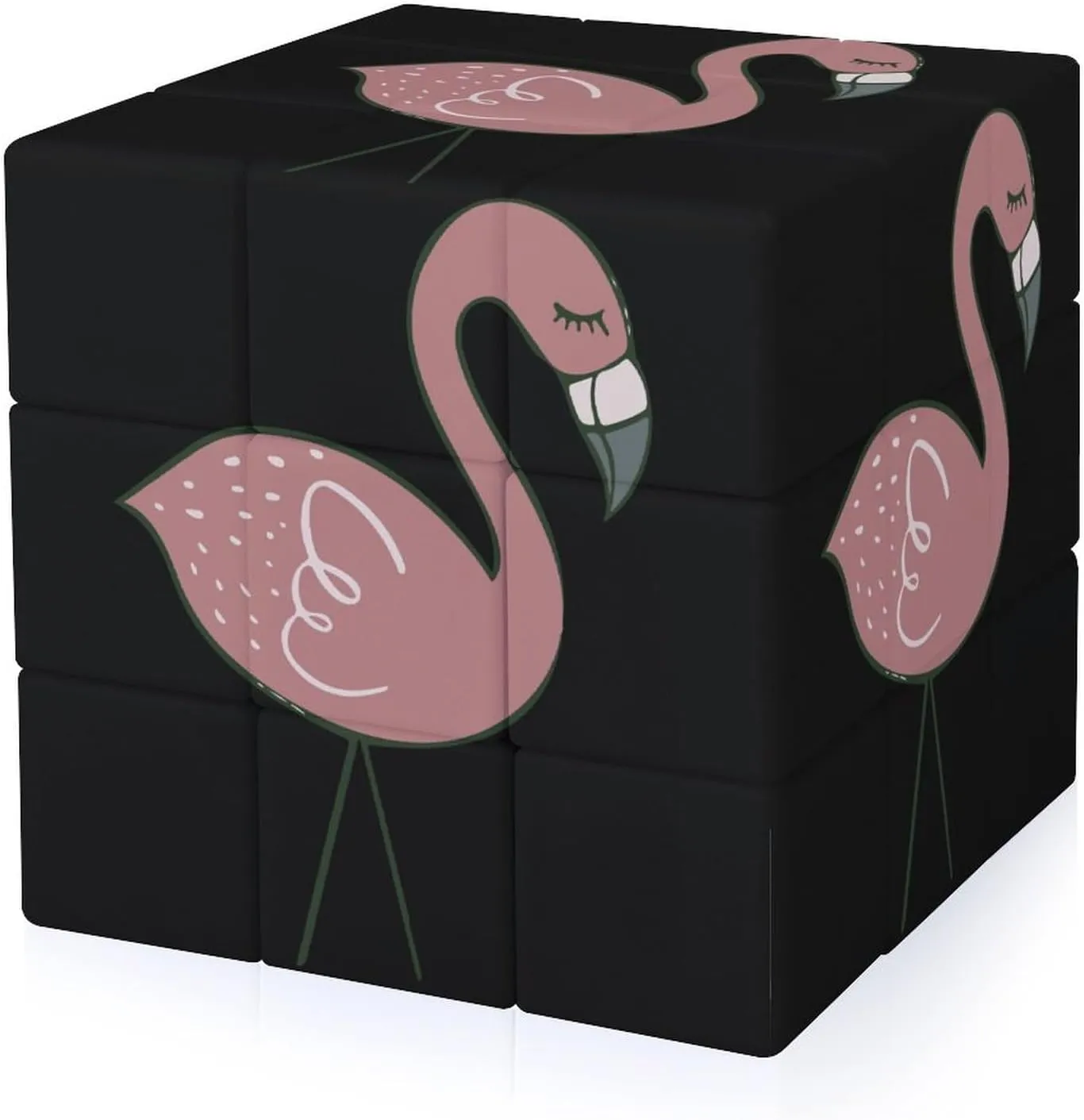 Campsite Flamingos Adults 3x3x3 Color-Matching Smooth Fully Printed Cube Gift