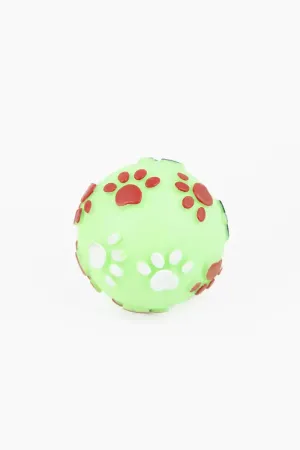 Canine Rubber Squeaky Ball Toy For Dogs (GREEN , LARGE)