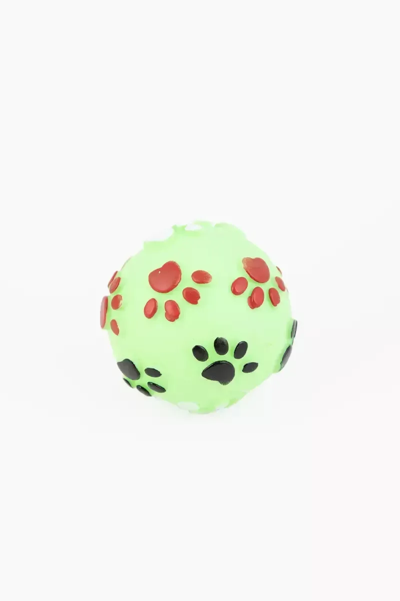 Canine Rubber Squeaky Ball Toy For Dogs (GREEN , LARGE)