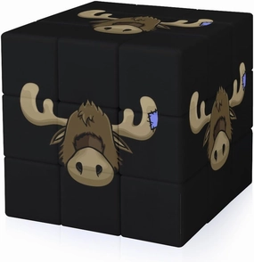 Cartoon Reindeer Funny 3x3x3 Cube Smooth Lightweight Puzzle for Adult Graphic Printing Travel