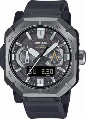 Casio Pro Trek PRW-B1000 Series | Men’s Digital Watch | Black | Tough Solar | 100M WR | World Time | Timer | Auto Calendar | Multi Alarms | LED Backlighth Solar Environmentally Friendly Bio-Based Resin Analog / Digital Watch PRW-B1000-1CR