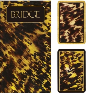 Caspari Tortoise Bridge Gift Set, 2 Playing Card Decks & 2 Score Pads