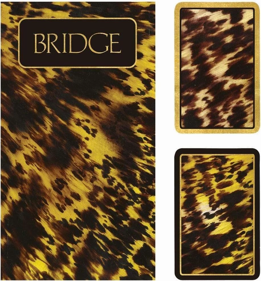 Caspari Tortoise Bridge Gift Set, 2 Playing Card Decks & 2 Score Pads