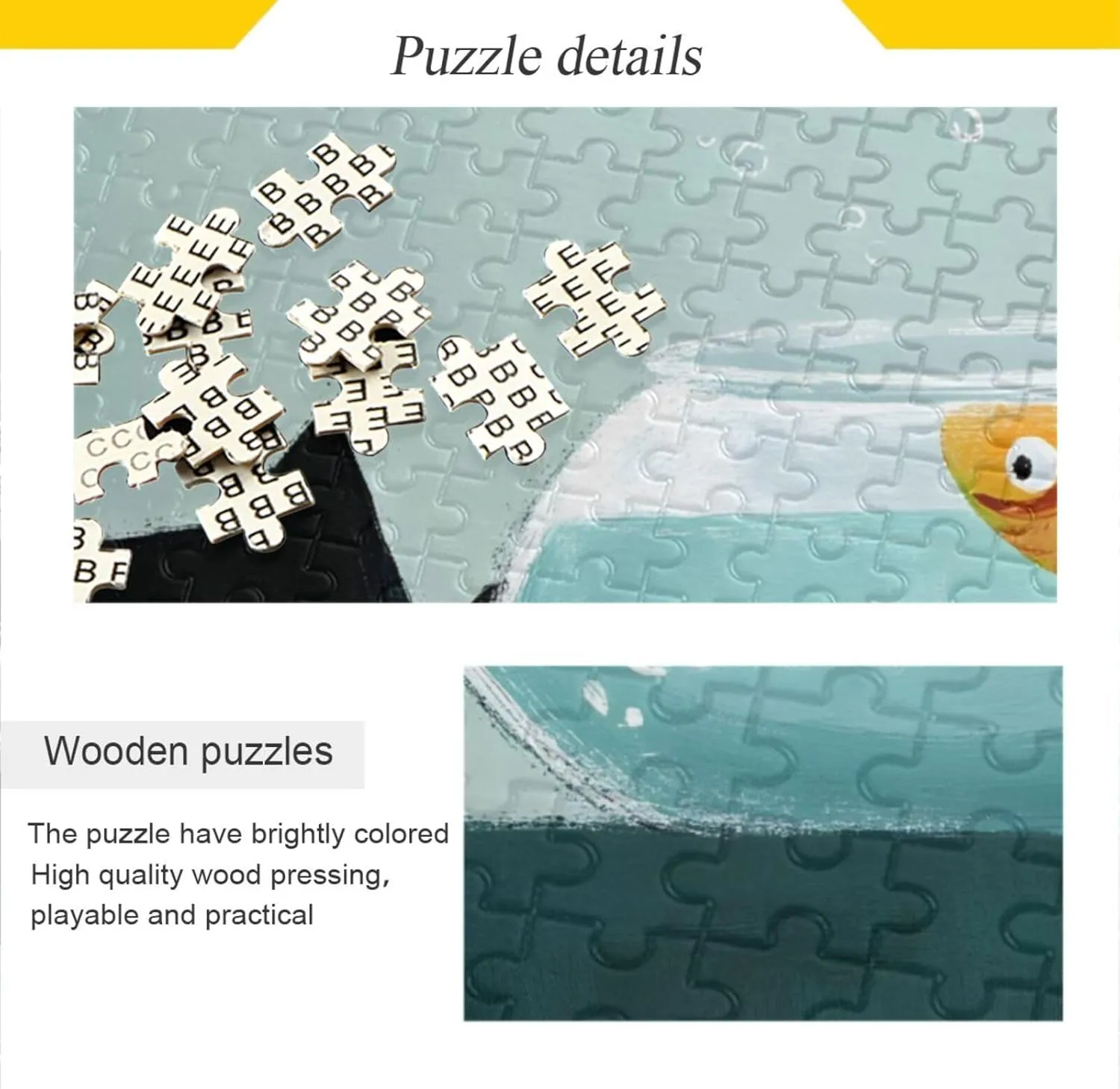 Cat Fish Black Cute Jigsaw Puzzle for Adults 500 Pieces, Impossible Challenging Hard Nature Difficult Puzzles for Adults Jigsaw Puzzle for Family Games Party Entertainment