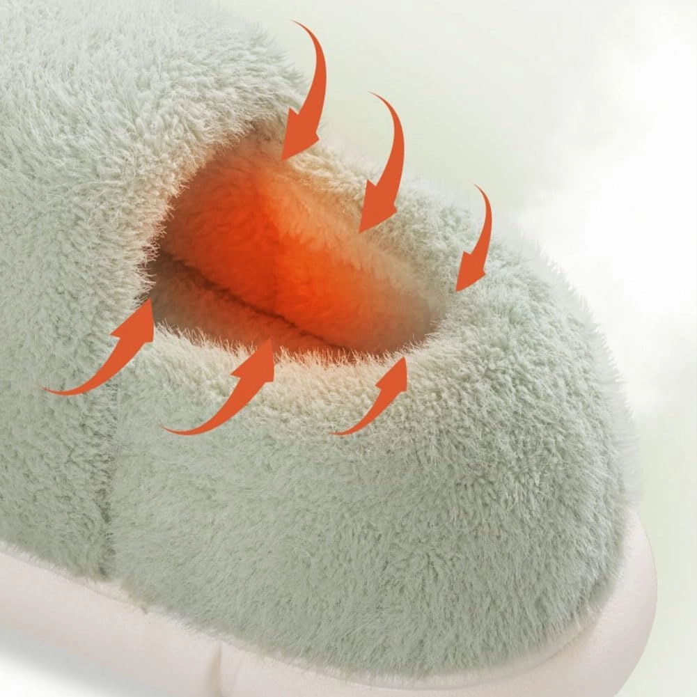 Cat Paw Slippers, 3D Cute Cartoon Cat Paw Slippers for Women, Winter Cozy Warm Furry Home Slides