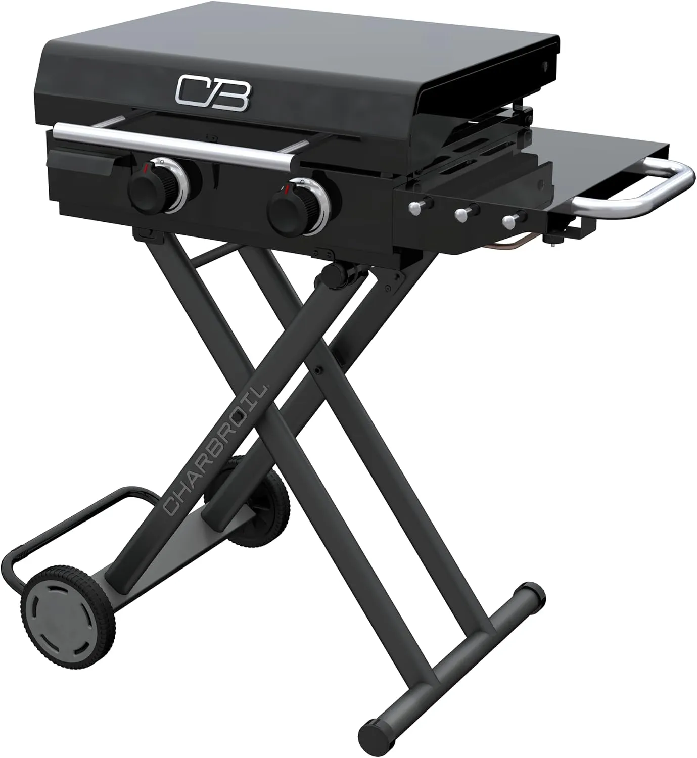 Charbroil® 22" Performance Series™ Folding Cart 2-Burner Portable Propane Gas Griddle, Black - 463711223