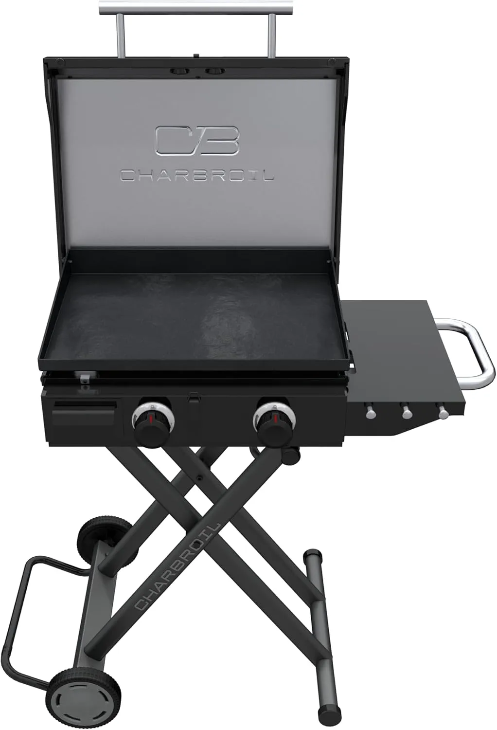 Charbroil® 22" Performance Series™ Folding Cart 2-Burner Portable Propane Gas Griddle, Black - 463711223