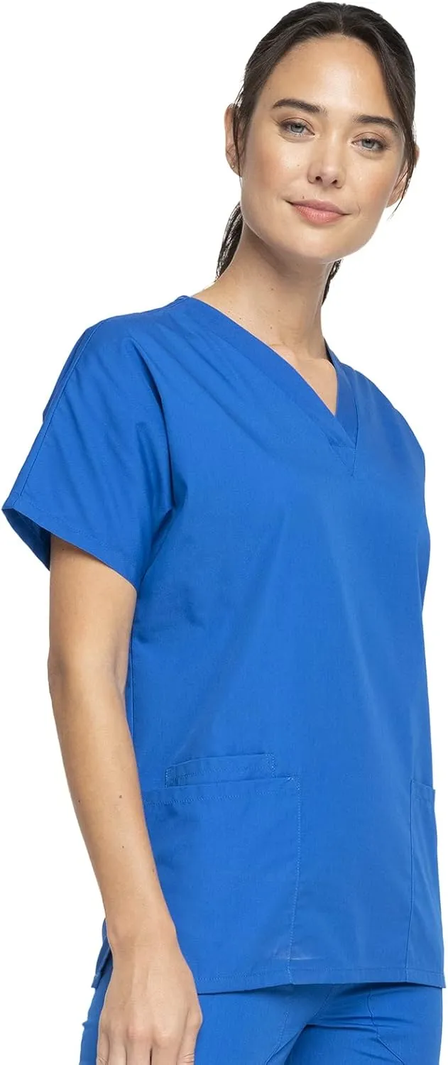 Cherokee Scrub set for women Traditional Fit Dolman Sleeve, V-neck Top 4700 Natural Rise Flare Leg Drawstring Pant 4101