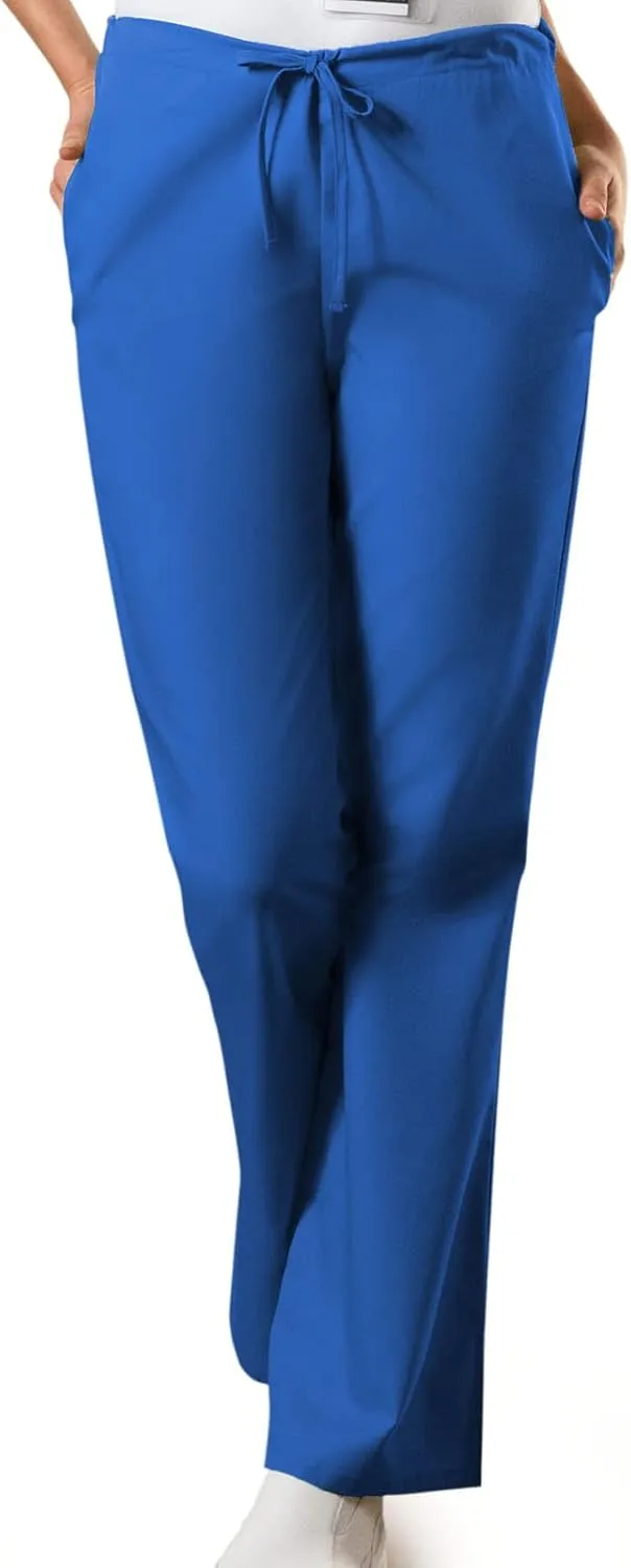 Cherokee Scrub set for women Traditional Fit Dolman Sleeve, V-neck Top 4700 Natural Rise Flare Leg Drawstring Pant 4101