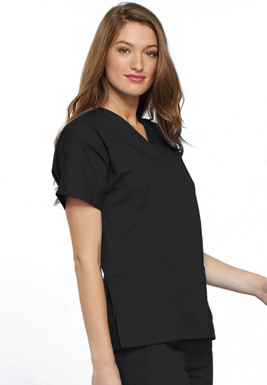 Cherokee Scrub set for women Traditional Fit Dolman Sleeve, V-neck Top 4700 Natural Rise Flare Leg Drawstring Pant 4101
