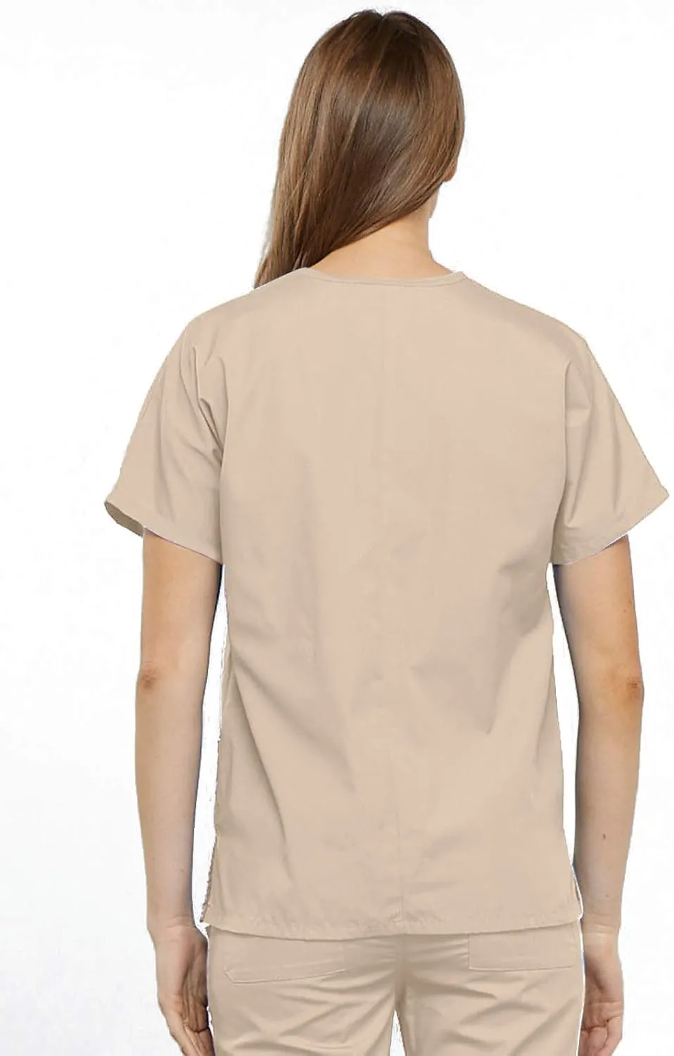 Cherokee Scrub set for women Traditional Fit Dolman Sleeve, V-neck Top 4700 Natural Rise Flare Leg Drawstring Pant 4101