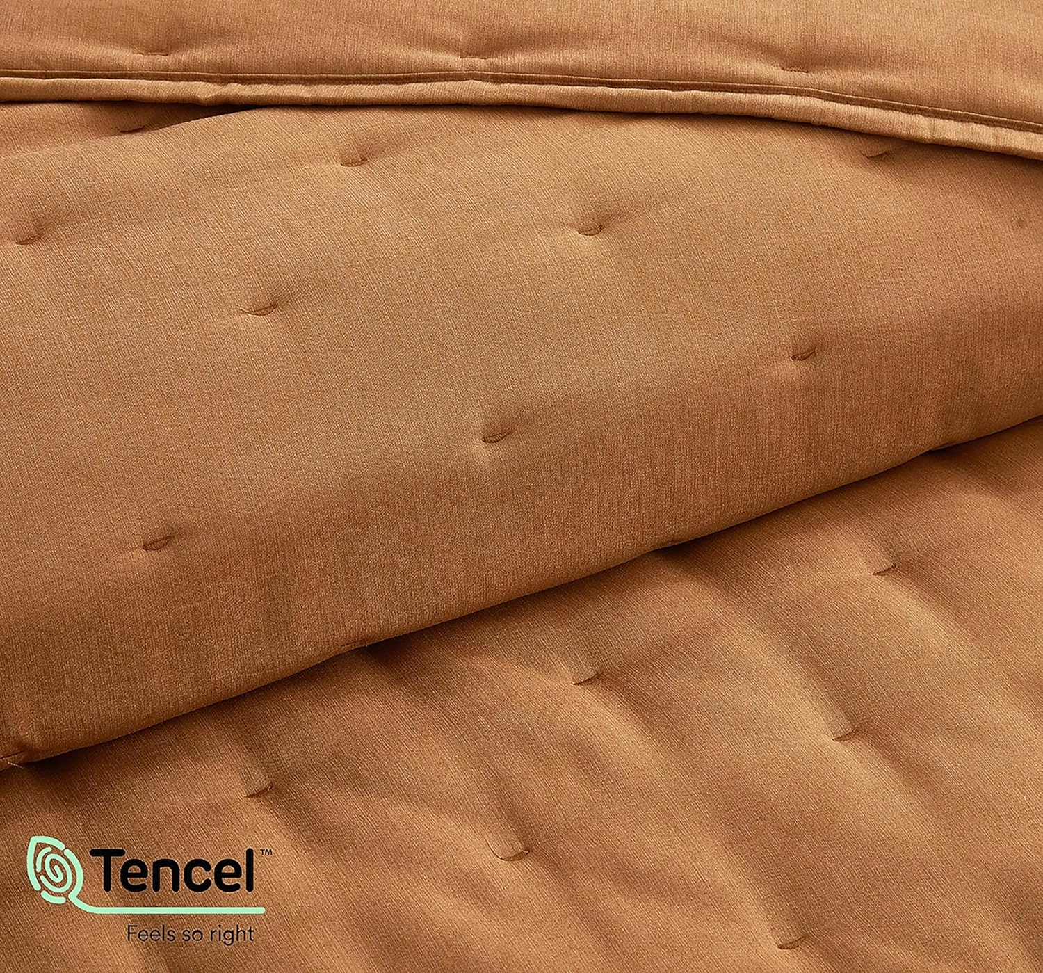 Chezmoi Collection Tencel Modal Blend Quilt Set Queen Size, Terracotta - Lightweight Soft Bedspread Crescent Stitched Quilt for All Seasons