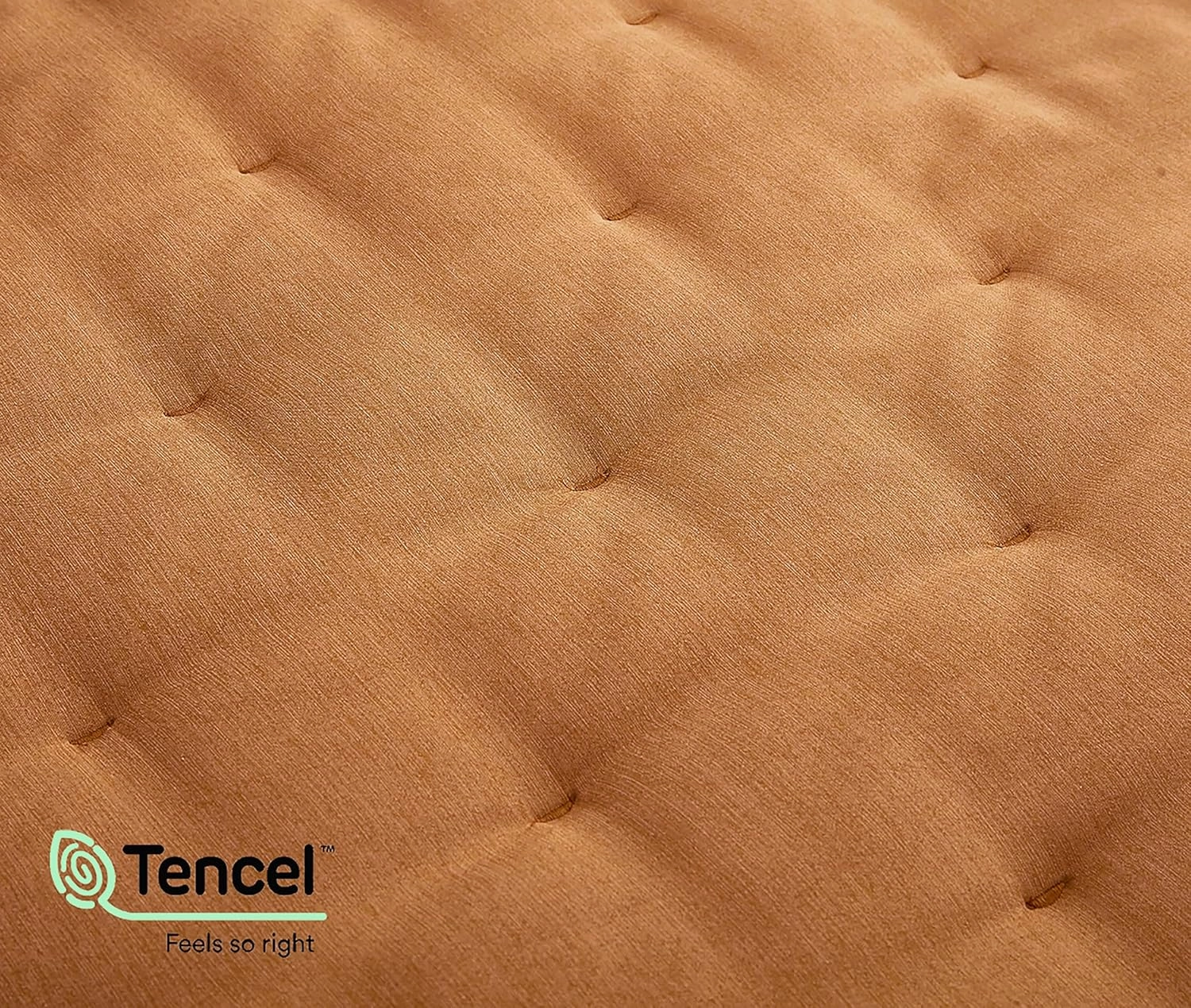 Chezmoi Collection Tencel Modal Blend Quilt Set Queen Size, Terracotta - Lightweight Soft Bedspread Crescent Stitched Quilt for All Seasons