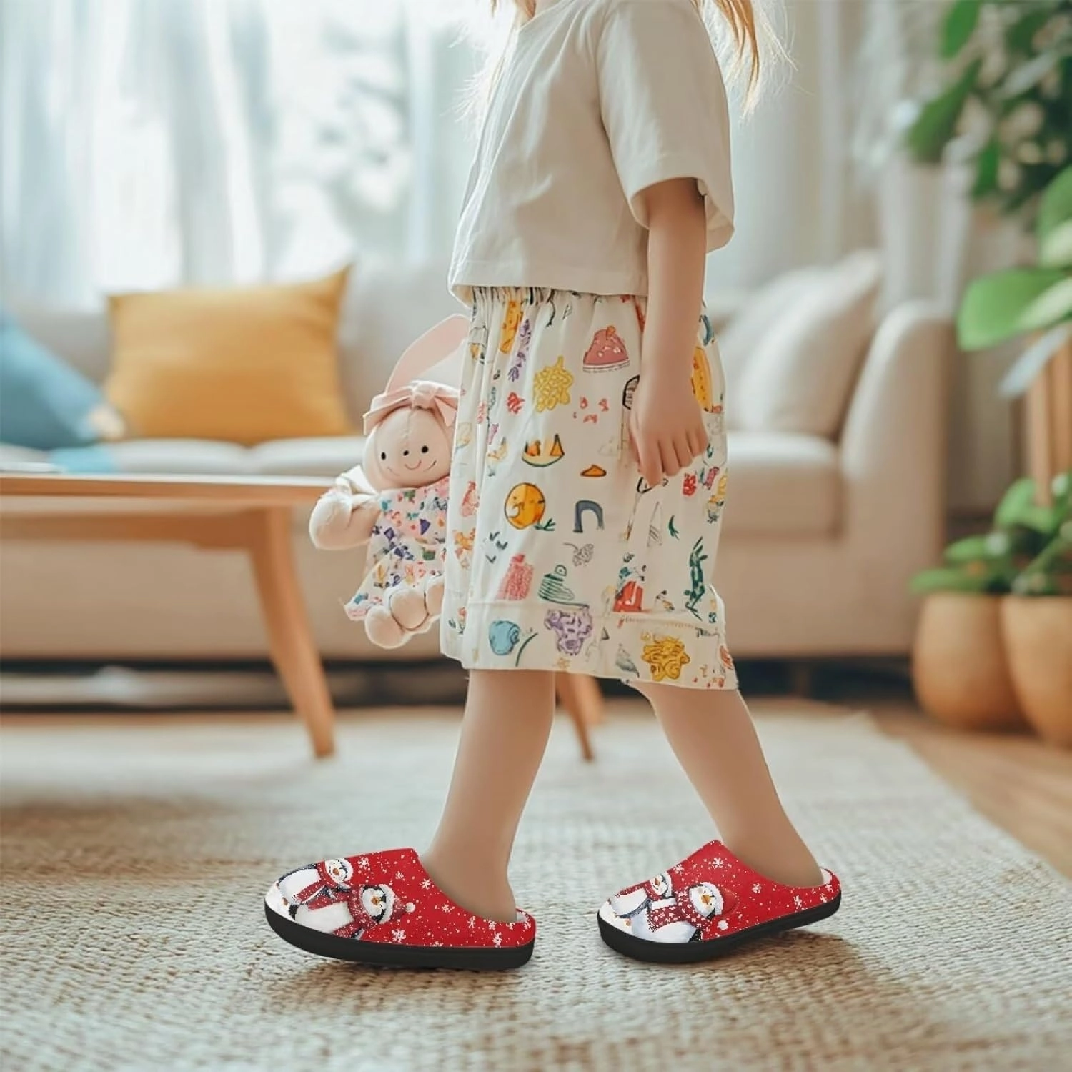 Children's Plush Slippers Slip House Slippers For Indoor Outdoor Customized Cotton Slippers Unisex Cotton Slippers