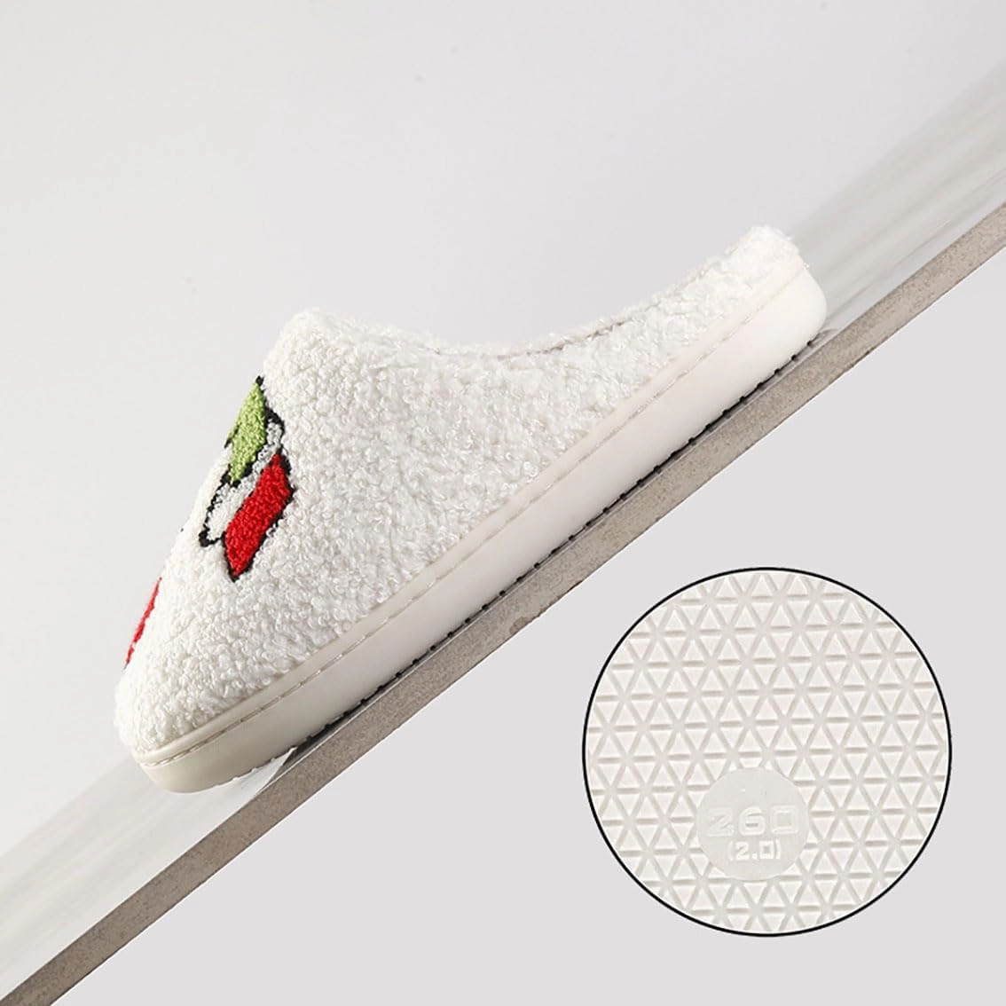 Christmas Tree Slippers for Women and Men - Plush Memory Foam Fluffy Slippers With Thick Bottom - Soft Vintage Home Shoes