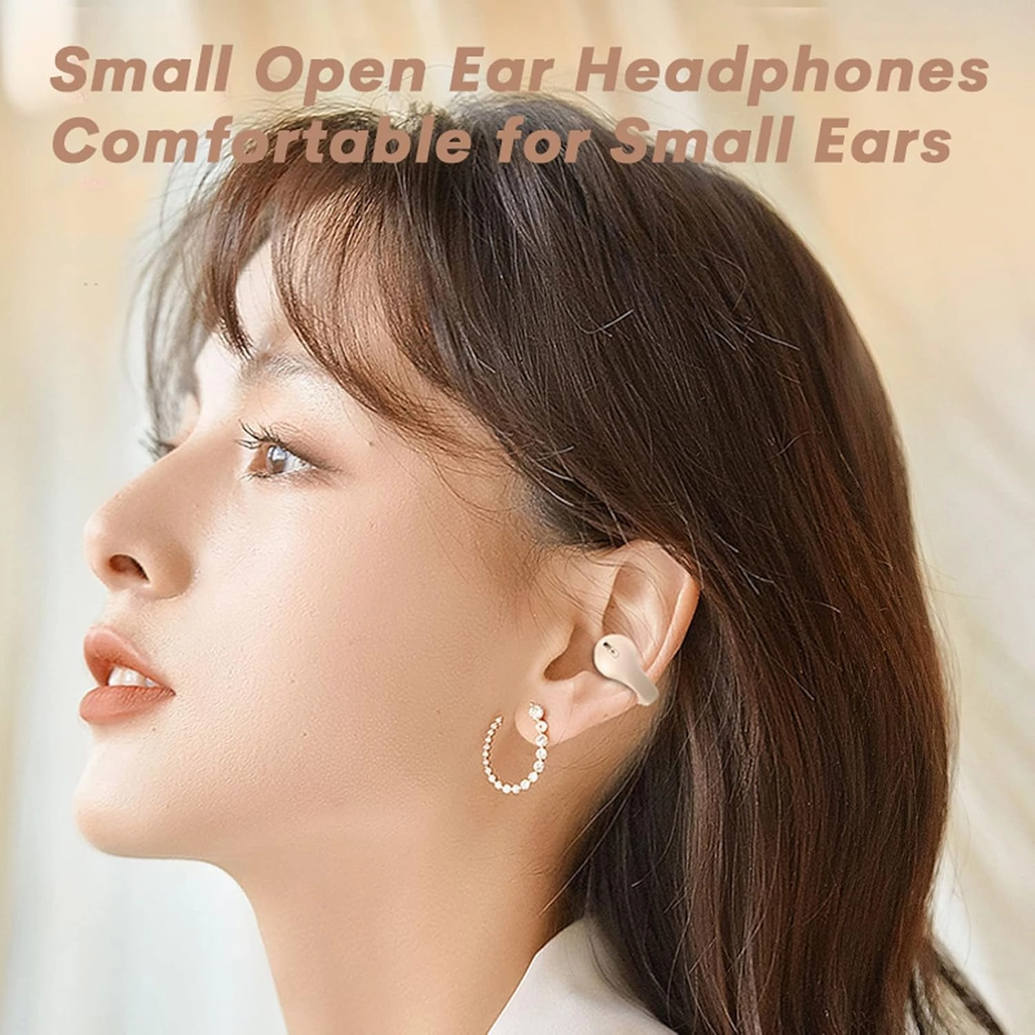 Clip on Open Ear Headphones Wireless Bluetooth Air Bone Conduction Headphones Head Set with Mic Bone Conduction Earbuds Headset Bone Conducting Earphones Ear Buds with Earhooks Workout Cycling Running