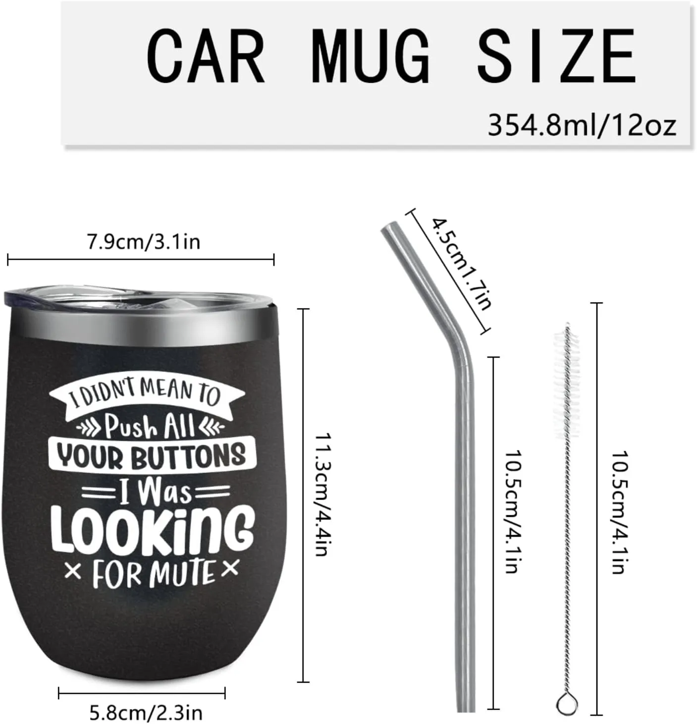Coffee Tumbler I Didn't Mean To Push All Your Buttons I Was Looking For Mute Tumbler Insulated for Hot and Cold Stainless Tumbler with Lids and Straws Birthday Gift for Uncle for Office