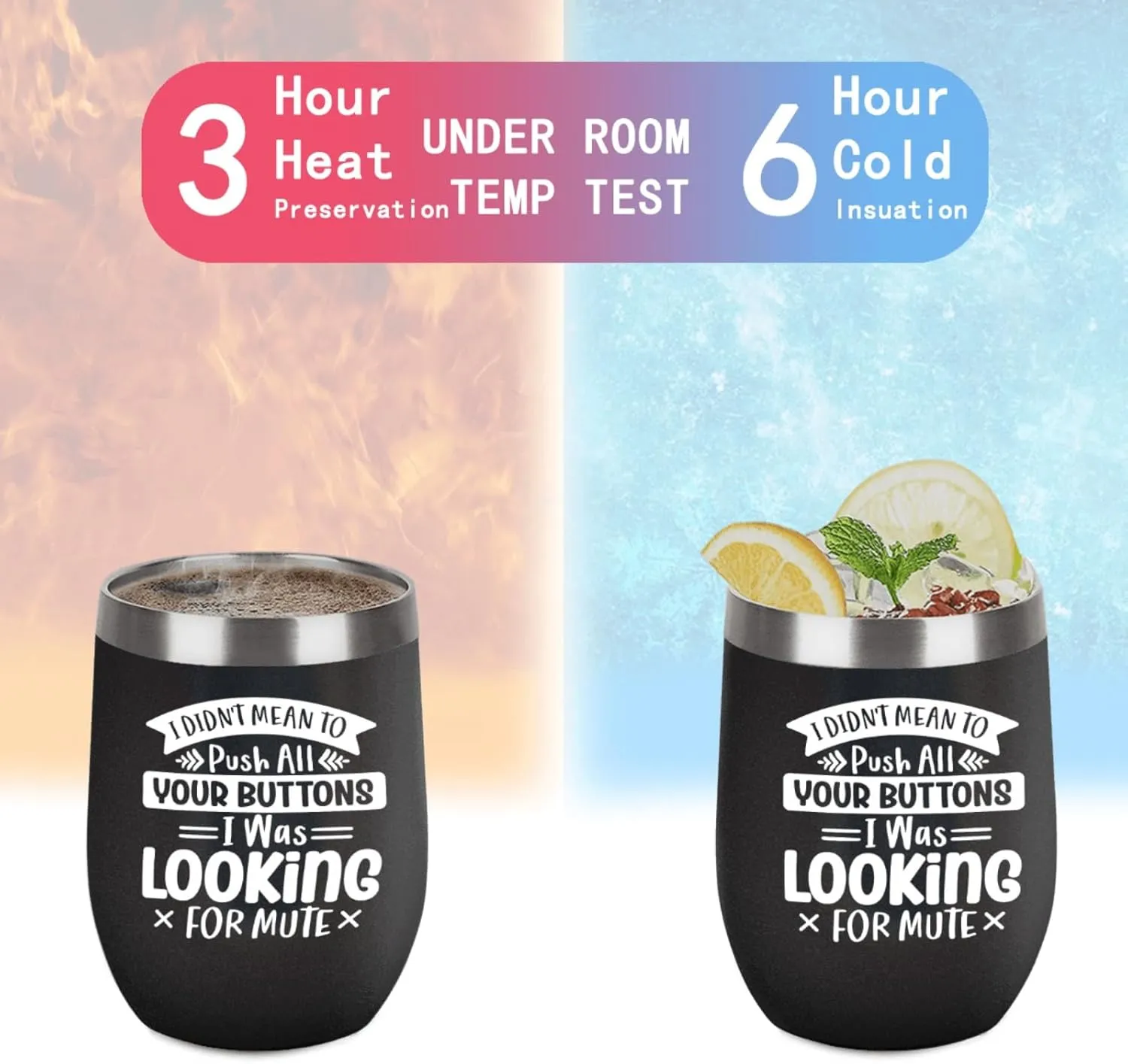 Coffee Tumbler I Didn't Mean To Push All Your Buttons I Was Looking For Mute Tumbler Insulated for Hot and Cold Stainless Tumbler with Lids and Straws Birthday Gift for Uncle for Office