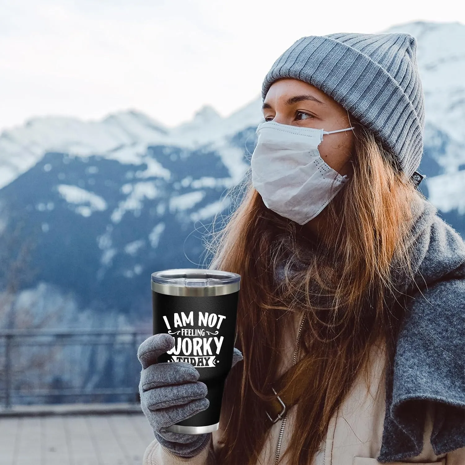 Coffee Tumbler Personalized Tumbler I am not feeling worky today Tumbler Insulated Tumbler with Lids and Straws funny Gift for Aunt for Outdoor