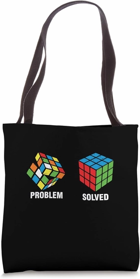 Competitive Puzzle-Cube Problem & Solved Speed Cubing Tote Bag