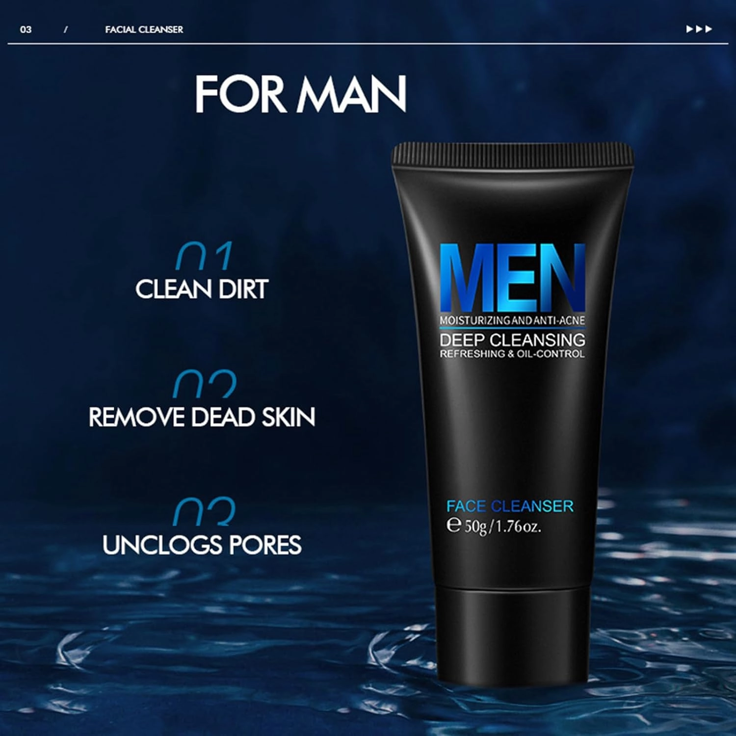 Cool Oil Control Mens Facial Care Kit, Mens Skin Care Kit With Face Wash, Moisturizer, Toner, Lotion, Face Mask, For Hydrating, Deep Cleansing, Men Skin Care Kit Gift Set For Birthday