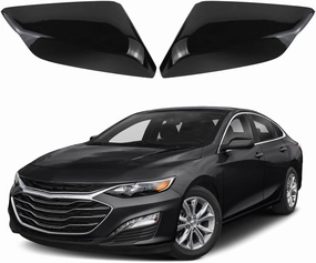 COOL STAR Side Mirror Cover Cap Compatible with Chevrolet Malibu 2016-2024 Replaces 84026841 84026842 Driver & Passenger Side (Shiny Black)