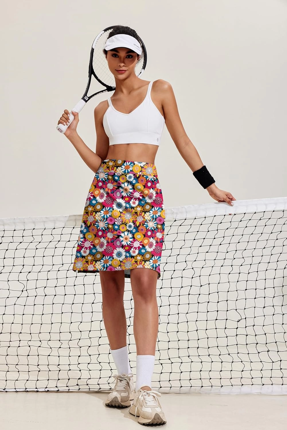 COOrun Women's 20" Knee Length Skorts Skirts Athletic Tennis Skorts Long Golf Skirt with Pockets Modest Skirts