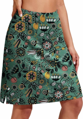 COOrun Women's 20" Knee Length Skorts Skirts Athletic Tennis Skorts Long Golf Skirt with Pockets Modest Skirts