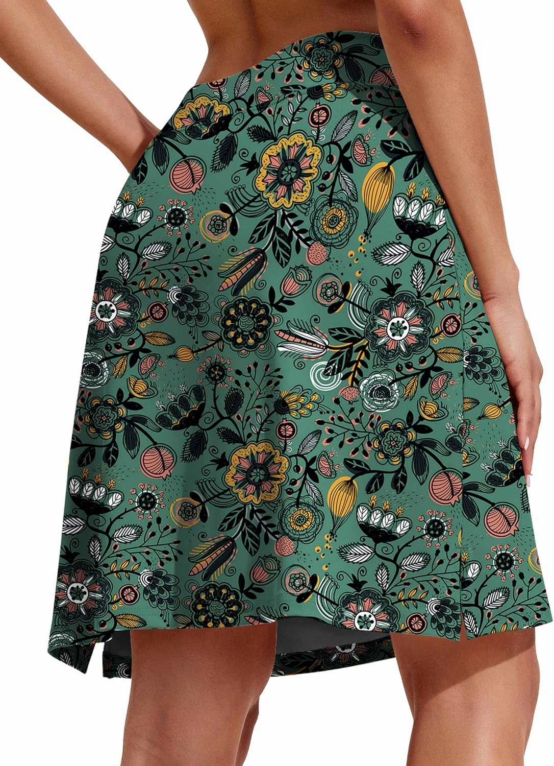 COOrun Women's 20" Knee Length Skorts Skirts Athletic Tennis Skorts Long Golf Skirt with Pockets Modest Skirts