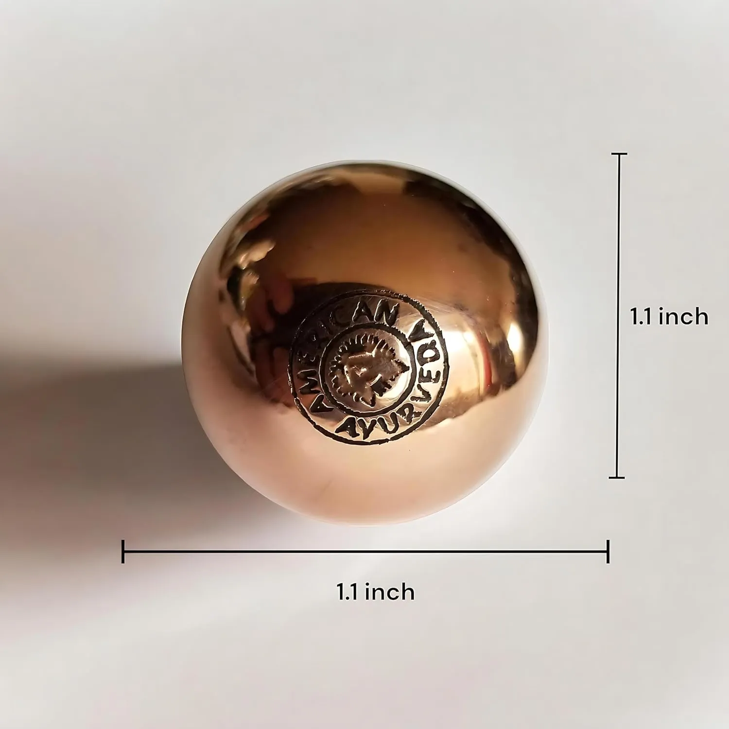 Copper Ball. Copper Metal Ball, Bring Integrity and Clear Thinking with Natural Energy and Meditation Crytal Sphare, Get Mental Agility Grounding Movement Therapy - 1.1 inches