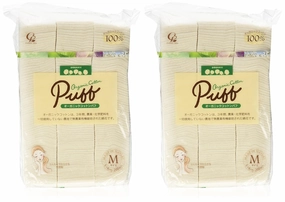Cotton Labo Organic Cotton Puff - M Size - 200pcs - 2pcs Set
