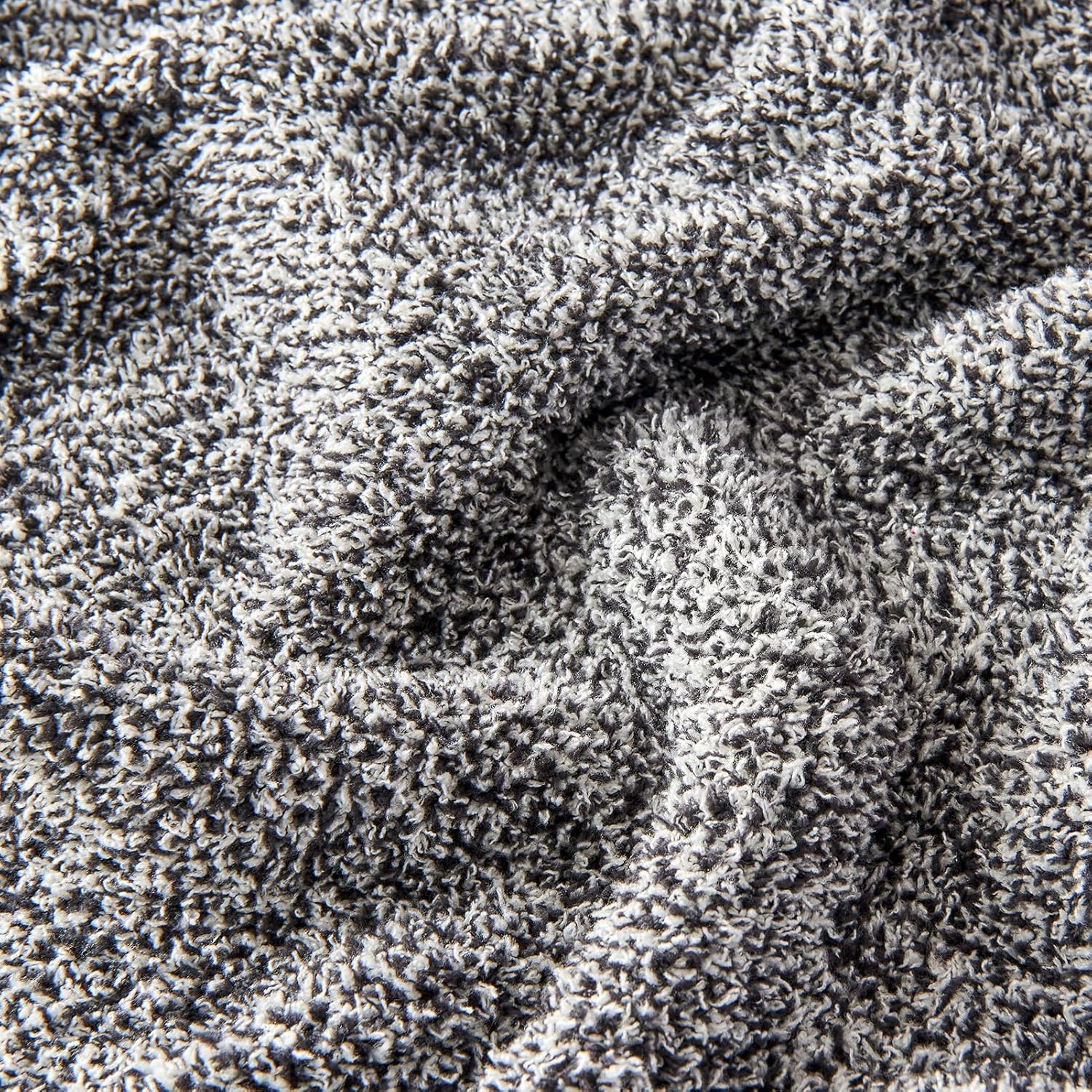 CozeCube Melange Blanket, Ultra Soft Black and White Throw Blanket, Warm Cozy Knit Fuzzy Plush Reversible Throw for Couch Bed Sofa, 50"x60"