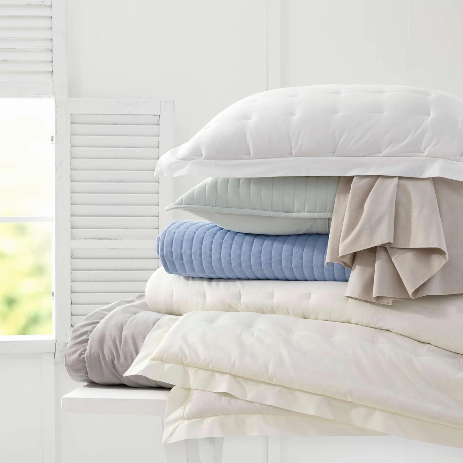 Cozy Cotton Natural Sheet Set, King Size, Neutral Solid Pattern